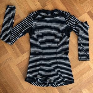Lululemon long sleeved striped shirt